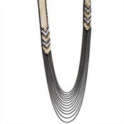 Image of Draped Mesh Collar - Chevrons