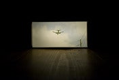 Image of LED Light Box - Re-purposed Vintage Metal Mini-Drawer - Airplane