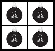 Image of The Defiled Black Xmas Bauble - Set of 4