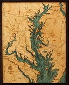 Image of Chesapeake Bay, MD/VA/DC Wood Map