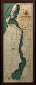 Image of Lake Leelanau, MI Wood Map