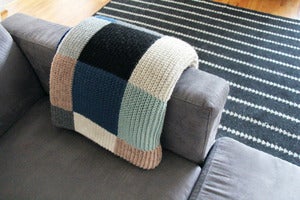 Image of Color Block Blanket in Stormy Weather