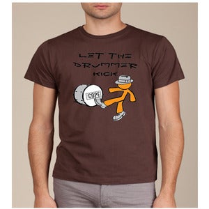 Image of Men's "Let the Drummer Kick" Tee - Brown