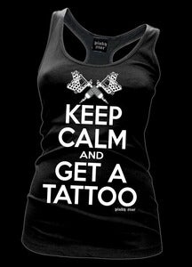 Image of Keep Calm and Get a Tattoo Racer Tank