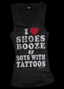Image of I Love Shoes, Booze and Boys with Tattoos Boy - Beater