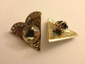 Image of Crystal Heart Collar Tips