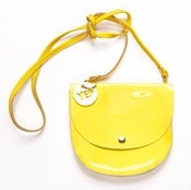 Image of Patent Yellow Largeish Leather Locket