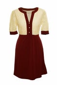 Image of Seine Sunset Dress (maroon) 