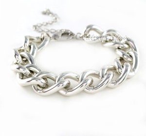 Image of Chunky Chain Bracelet, Silver SA454