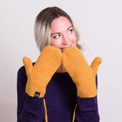 Image of Mittens With String