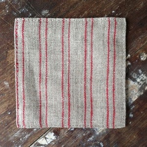 Image of Coasters: Natural Red Stripe