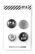 Image of "Victory is Black and White" Button Set, 4 (P1B-A0507)