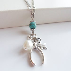 Image of Wishbone Charm Necklace