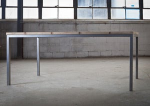 Image of Metal Base Dining Table