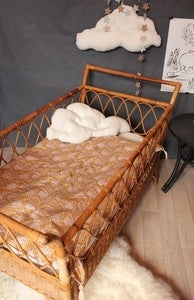 Image of Lit Berceau vintage en rotin