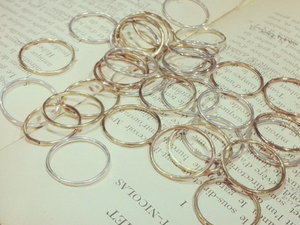 Image of 14k Gold Fill Hammered Stacking Ring