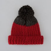 Image of Wooly Hat | Red & Dark Grey