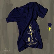 Image of PIN . navy blue . yellow