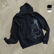 Image of SPOOL HOODIE . black . gray . white
