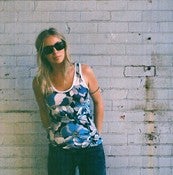 Image of Vintage 'Blue Hibiscus' Girls Singlet
