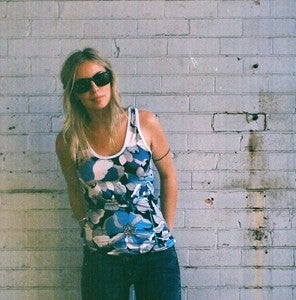 Image of Vintage 'Pretty Blue Flowers' Girls Singlet