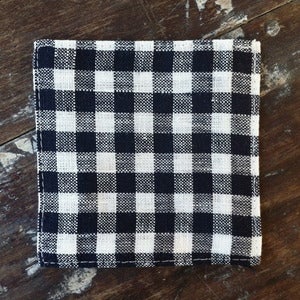 Image of Coasters: Navy White Check