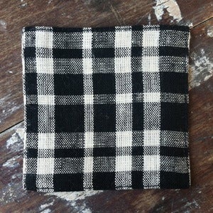 Image of Coasters: Black Beige Plaid