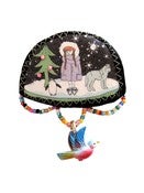 Image of Snowgirl Dome Brooch - Sold