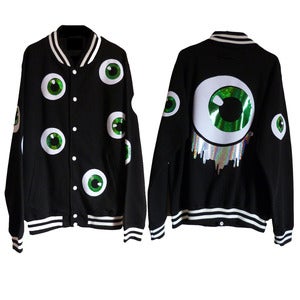Image of Eyeballed Letterman Jacket.