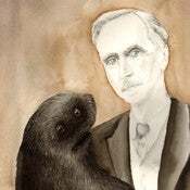 Image of Portrait with thing 13 x 10 print