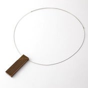 Image of 'naname' brass pendant - darker