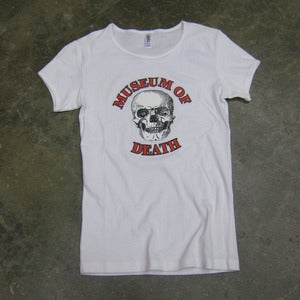 Image of Museum of Death Logo - Girly Tee (White)