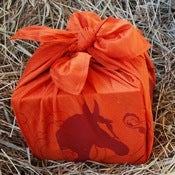 Image of Lucky Horse Furoshiki, Fire Orange or Ice Blue