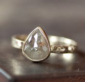 Image of Champagne Diamond RIng in 14kt Yellow Gold