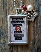 Image of Rubies & Pearls | Soldered Glass Pendant