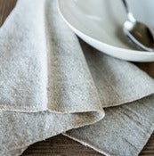 Image of light natural linen napkin