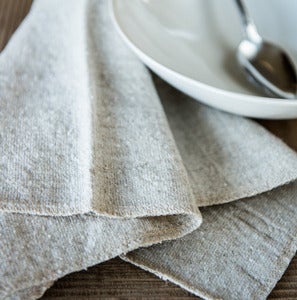 Image of light natural linen napkin
