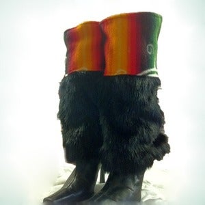 Image of Fur Boot Covers - Turtle Island