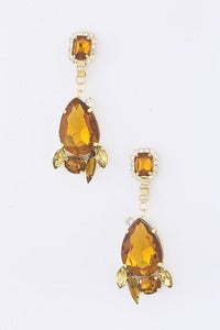 Image of Teardrop Jewel Cluster Earrings