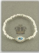 Image of MATTE SILVER EVIL EYE