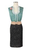 Image of Keyhole Frill Top, Green