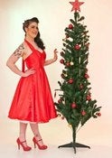 Image of Red Satin Dress