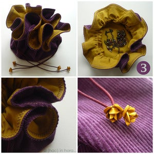 Image of aumônière en tissu // VIOLET et 3 coloris au choix