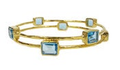 Image of Kara Ackerman <i> Judie <i/> Emerald Cut Bangles in Faceted Semi-Precious Stones
