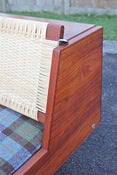Image of Stunning vintage Hans Wegner teak & cane sofa/daybed for Getama Denmark c1957