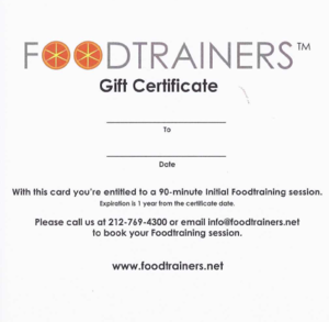 Image of Foodtrainers Gift Certificate