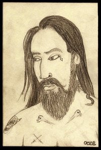 Image of Brian Freemantle - Pencil drawing.