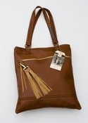 Image of S O L D -- mahogany ALL LEATHER tote!