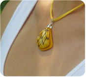 Image of Yellow Tear Seed Necklace