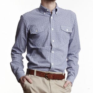 Image of Cobalt Gingham Andrew Shirt - 75% off